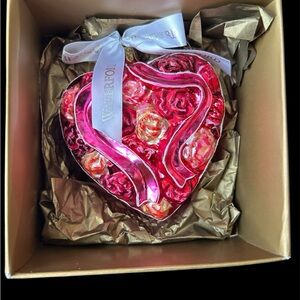 Waterford Red and Pink Heart Ornament
